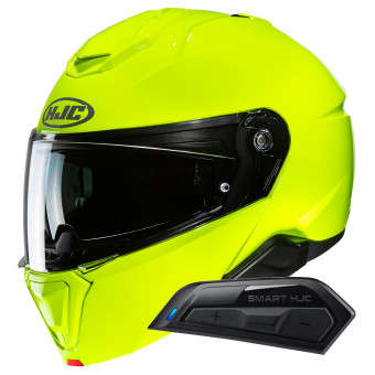 Modular HJC i91 Fluorescent Green + Kit Bluetooth Smart 11B
