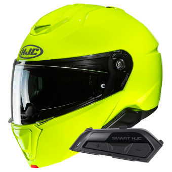 Modular HJC i91 Fluorescent Green+ Kit Bluetooth Smart 21B Flat Black
