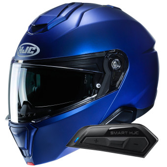 Modular HJC i91 Semi Flat Metallic Blue+ Kit Bluetooth Smart 11B