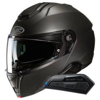 Modular HJC i91 Semi Flat Titanium+ Kit Bluetooth Smart 11B