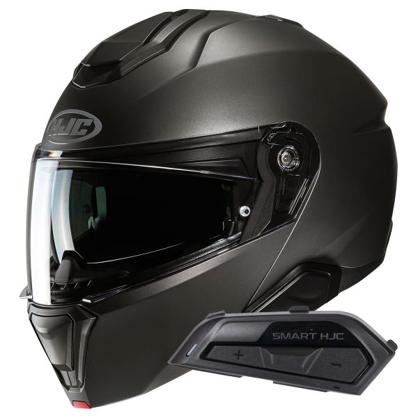 Modular HJC i91 Semi Flat Titanium + Kit Bluetooth Smart 21B Flat Black Modular HJC i91 Semi Flat Titanium + Kit Bluetooth Smart 21B Flat Black