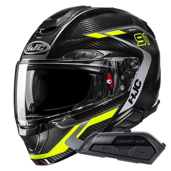 Modular HJC RPHA91 Carbon Lagos MC3H + Kit Bluetooth Smart 21B