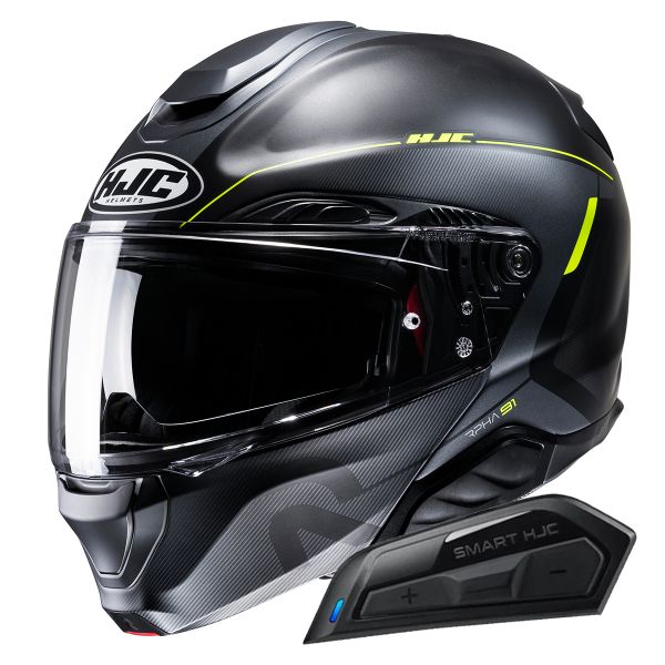 Modular HJC RPHA91 Combust MC3HSF + Kit Bluetooth Smart 11B