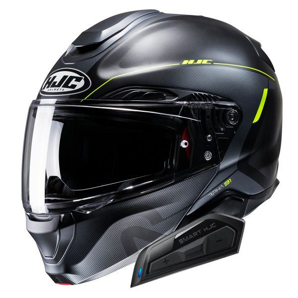 Modular HJC RPHA91 Combust MC3HSF + Kit Bluetooth Smart 21B