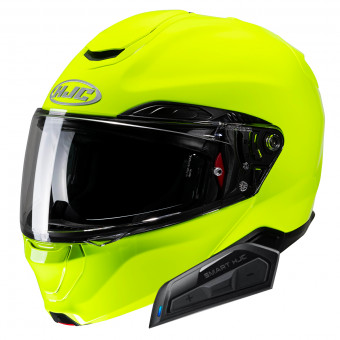 Modular HJC RPHA91 Fluorescent Green + Kit Bluetooth Smart 21B