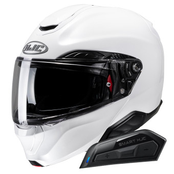 Modular HJC RPHA91 Pearl White + Kit Bluetooth Smart 11B