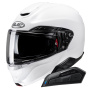 Casque Modular HJC RPHA91 Pearl White + Kit Bluetooth Smart 11B