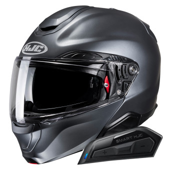Modular HJC RPHA91 Semi Flat Anthracite + Kit Bluetooth Smart 11B
