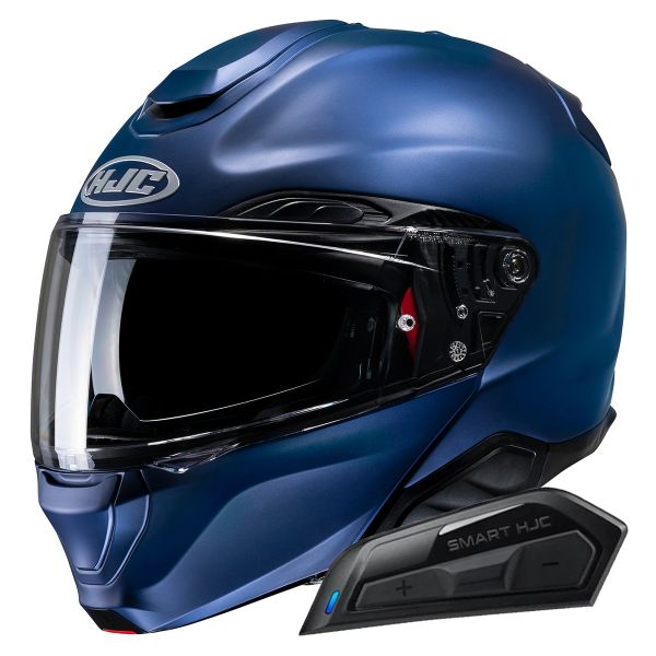 Modular HJC RPHA91 Semi Flat Metallic Blue + Kit Bluetooth Smart 11B