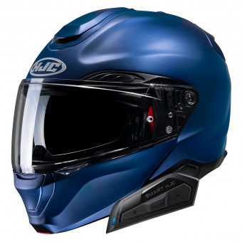 Modular HJC RPHA91 Semi Flat Metallic Blue + Kit Bluetooth Smart 21B