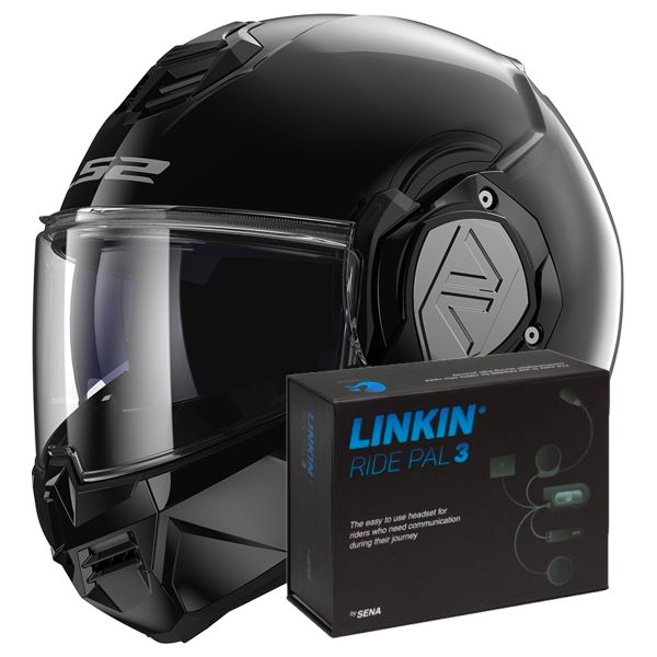 Modular LS2 Advant Black FF906 + Linkin Ride Pal III Modular LS2 Advant Black FF906 + Linkin Ride Pal III