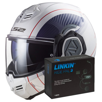 Modular LS2 Advant Copper White Blue FF906 + Linkin Ride Pal III