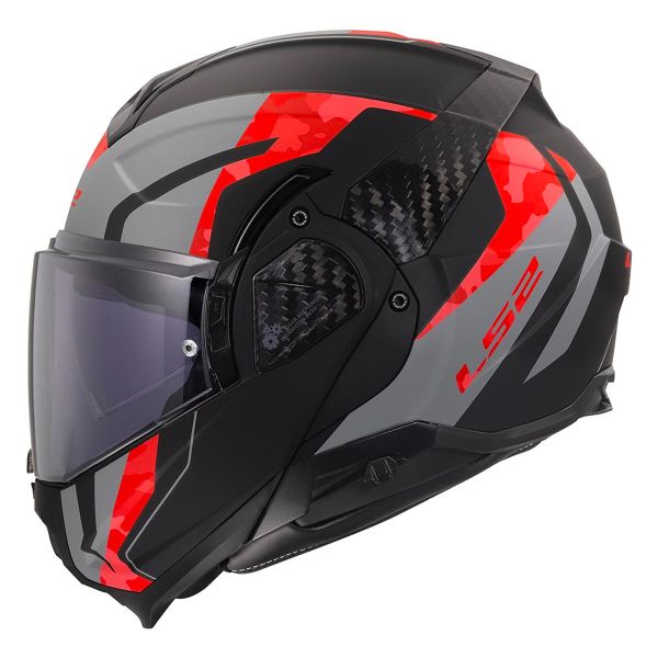 LS2 Advant II Glide Black Grey Red FF910