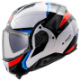 Casque Modular LS2 Advant II Triple White Blue Red FF910