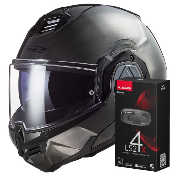 Modular LS2 Advant Jeans FF906 + Kit Bluetooth 4X Cardo