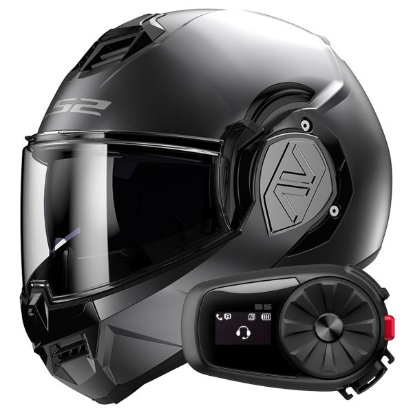 Modular LS2 Advant Matt Titanium FF906 + Kit Bluetooth 5S Solo Modular LS2 Advant Matt Titanium FF906 + Kit Bluetooth 5S Solo