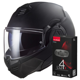Modular LS2 Advant Noir FF906 + Kit Bluetooth 4X Cardo