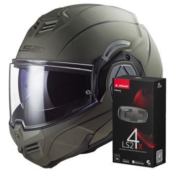 Modular LS2 Advant Special Matt Sand FF906 + Kit Bluetooth 4X Cardo
