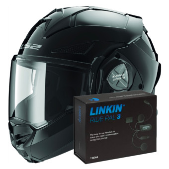 Modular LS2 Advant X Black FF901 + Linkin Ride Pal III