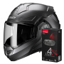 Casque Modular LS2 Advant X Matt Black FF901 + Kit Bluetooth 4X Cardo
