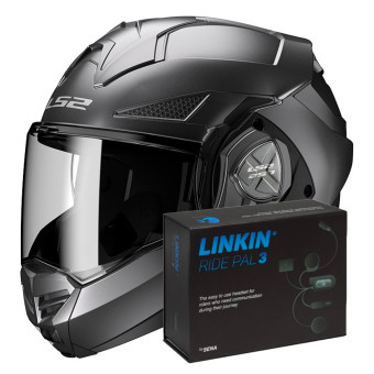 Modular LS2 Advant X Matt Black FF901 + Linkin Ride Pal III