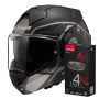 Casque Modular LS2 Advant X Metryk Matt Titanium FF901 + Kit Bluetooth 4X Cardo