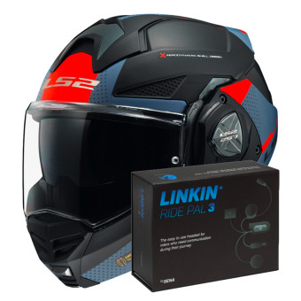Modular LS2 Advant X Oblivion M. Black Blue FF901 + Linkin Ride Pal III