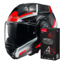 Casque Modular LS2 Advant X Spectrum Black White Red FF901 + Kit Bluetooth 4X Cardo
