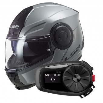Modular LS2 Scope Nardo Grey FF902 + Kit Bluetooth 5S Solo