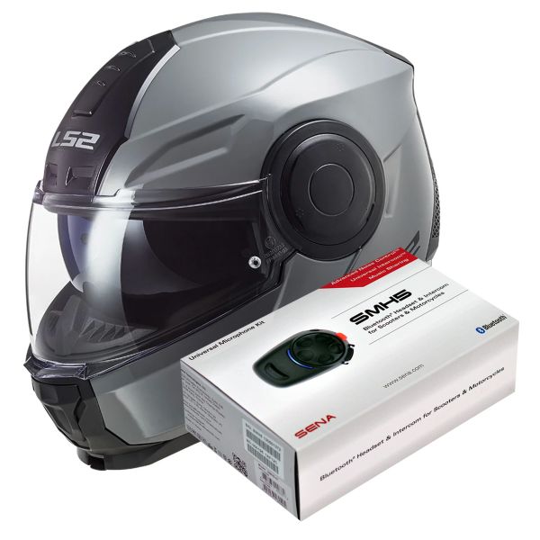 Modular LS2 Scope Nardo Grey FF902 + Kit Bluetooth SMH5 Solo