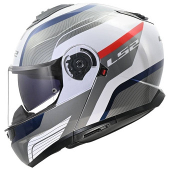Casque Modular LS2 Strobe II Monza Blanco Azul Rojo FF908 Casque Modular LS2 Strobe II Monza Blanco Azul Rojo FF908