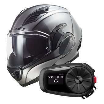 Modular LS2 Valiant II Jeans FF900 + Kit Bluetooth 5S Solo