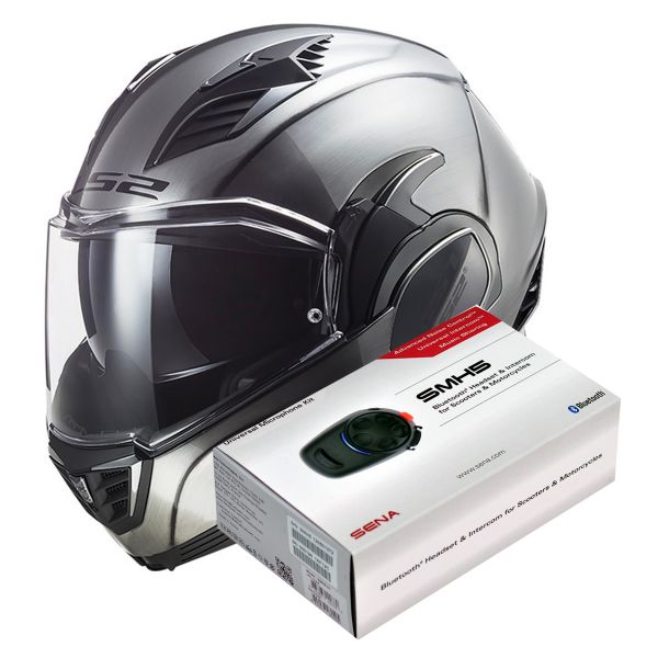 Modular LS2 Valiant II Jeans FF900 + Kit Bluetooth SMH5 Solo