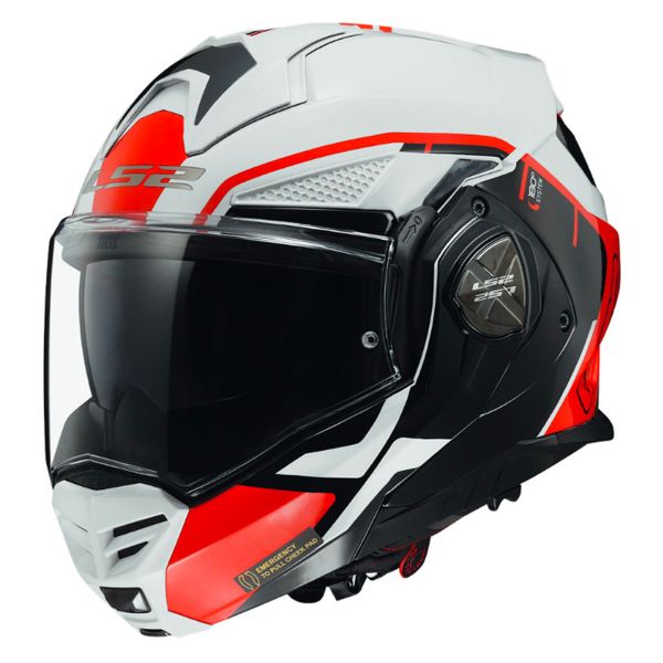 Casco moto LS2 Advant X Metryk White Red FF901 en Stock