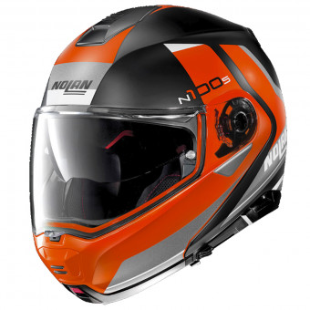 Modular Nolan N100 5 Hilltop N-Com Flat Black Orange 52