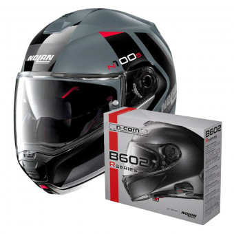Modular Nolan N100 5 Hilltop N-Com Salt Grey 64 + Kit Bluetooth B602R