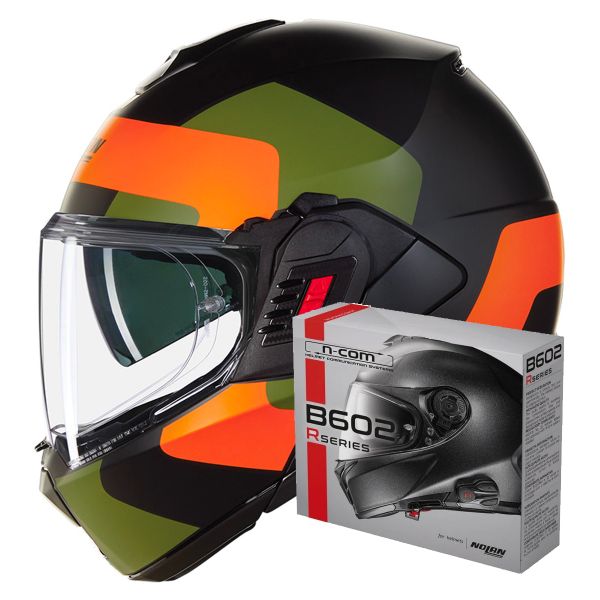 Modular Nolan N120-1 Omocromo 345 + Kit Bluetooth B602R