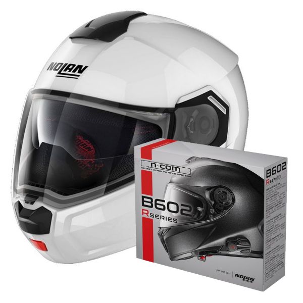 Modular Nolan N90 3 Special N-Com Pure White 15 + Kit Bluetooth B602R