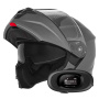 Casque Modular NOX N968 Matt Titanium + Kit bluetooth 5R Lite