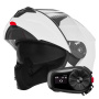 Casque Modular NOX N968 Pearl White + Kit Bluetooth 5S Solo