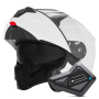 Casque Modular NOX N968 Pearl White + Kit Bluetooth BT Mini