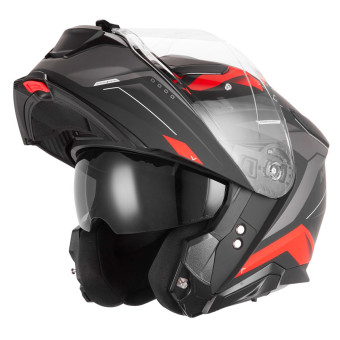 Casque Modular NOX N968 Shift Mat Black Red