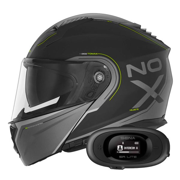 Modular NOX N968 Tomak Matt Black Neon Yellow + Kit bluetooth 5R Lite