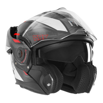 Casque Modular NOX Spinner Ark White Red Black
