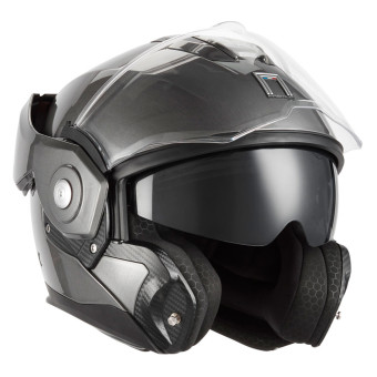 Casque Modular NOX Spinner Mat Titanium Brush