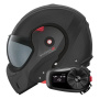 Casque Modular Roof Boxxer 2 Carbon Wonder Mat Black + Kit Bluetooth 5S Solo