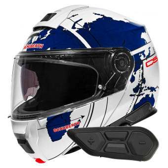 Casque Modular Schuberth C5 Globe Blue + Kit Bluetooth SC2 C5 - E2 Casque Modular Schuberth C5 Globe Blue + Kit Bluetooth SC2 C5 - E2