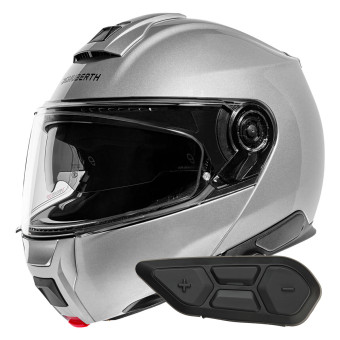 Modular Schuberth C5 Glossy Silver + Kit Bluetooth SC2 C5 - E2