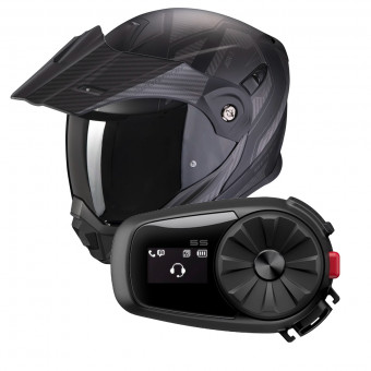 Modular Scorpion ADX-1 Tucson Matt Black Carbon + Kit Bluetooth Sena 5S Solo