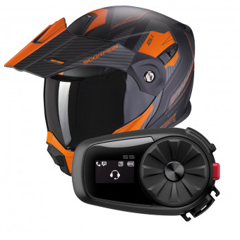 Modular Scorpion ADX-1 Tucson Matt Black Orange + Kit Bluetooth Sena 5S Solo